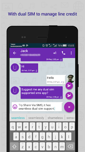 Share Via SMS (SVS) - Image screenshot of android app