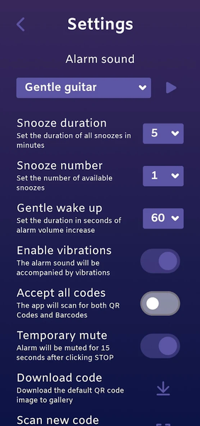 QRAlarm - QR Code Alarm Clock - عکس برنامه موبایلی اندروید