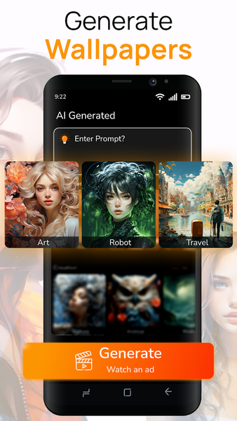 4K Wallpapers - AI Generator - Image screenshot of android app