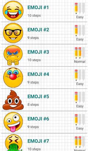 How to Draw Emoji Emoticons - عکس برنامه موبایلی اندروید