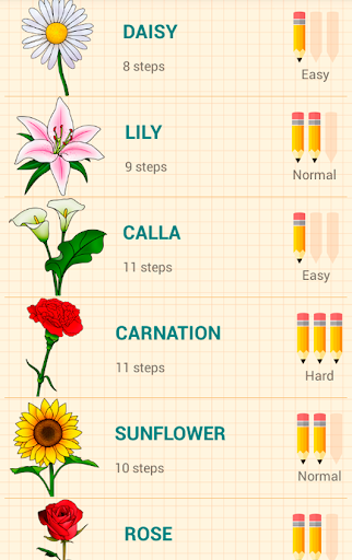 How to Draw Flowers - Image screenshot of android app