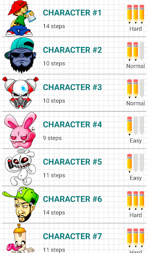 How to Draw Graffiti Character - Image screenshot of android app
