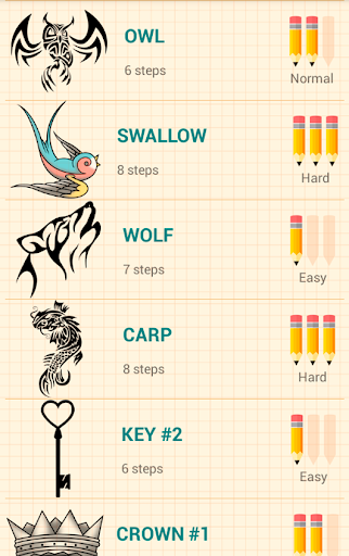 How to Draw Tattoos - Image screenshot of android app