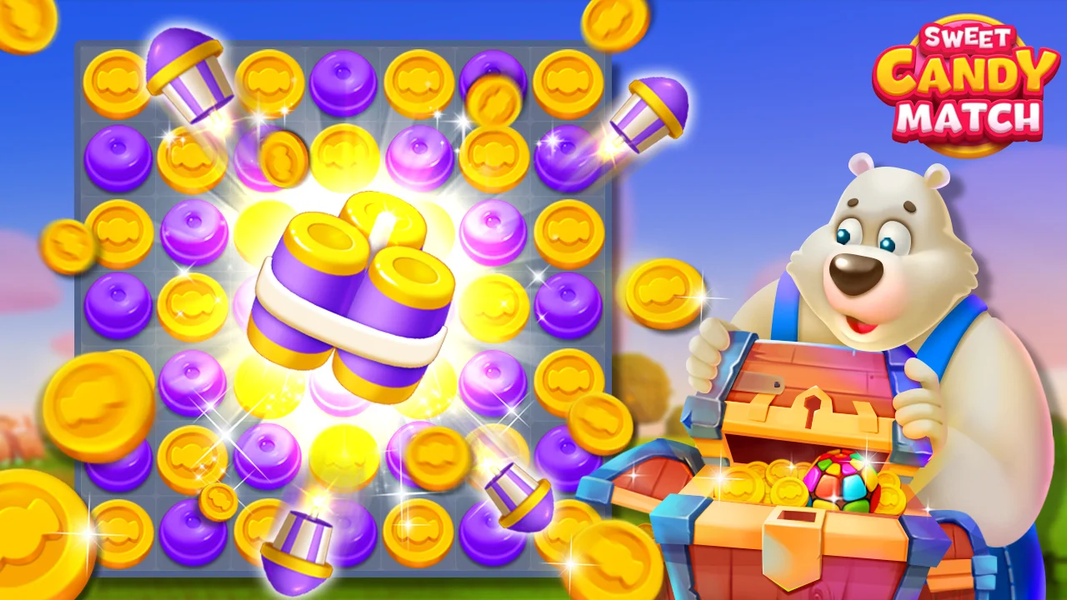 Sweet Candy Match: Puzzle Game - Gameplay image of android game