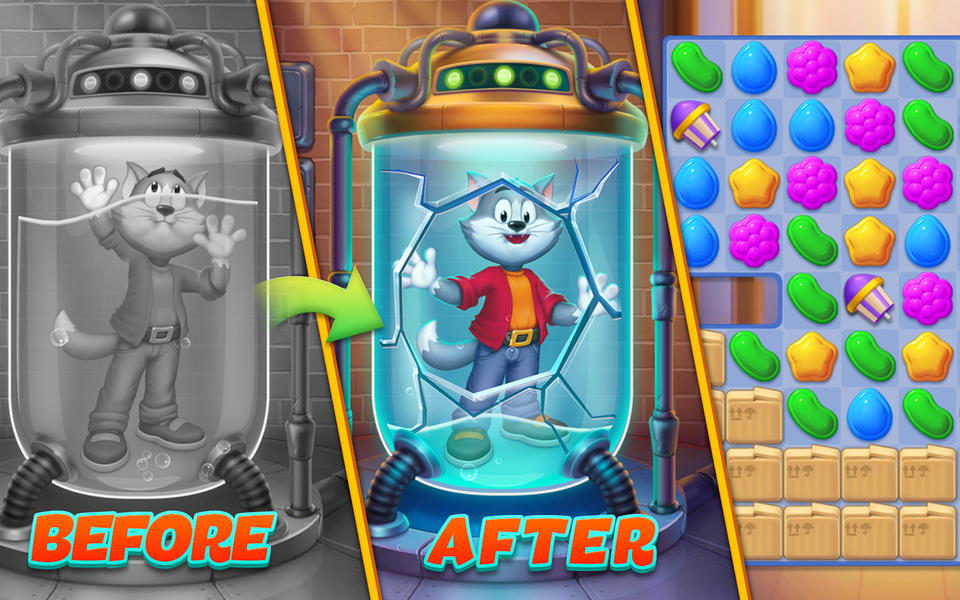 Candy Tales - Match 3 Puzzle - Gameplay image of android game