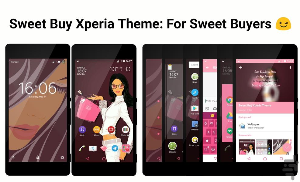 پوسته Sweet Buy(دخترانه) گوشی سونی - Image screenshot of android app