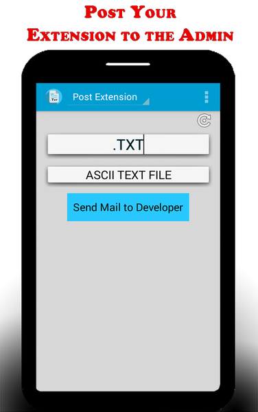 File extensions - Image screenshot of android app