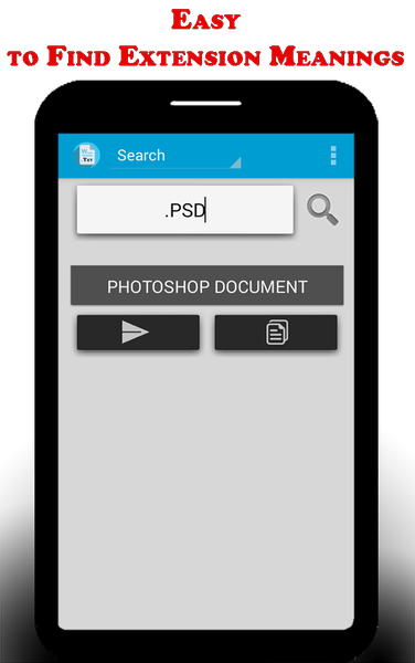 File extensions - Image screenshot of android app