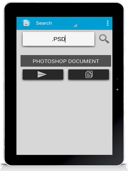File extensions - Image screenshot of android app