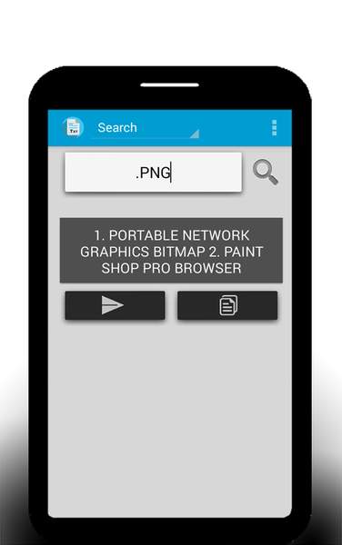 File extensions - Image screenshot of android app