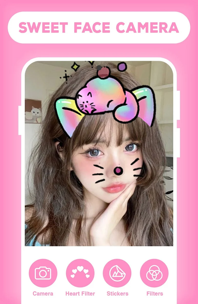 Sweet Face Camera Live Filters - عکس برنامه موبایلی اندروید