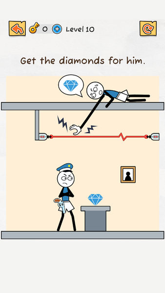 Thief Puzzle:Stick Hero Rescue - Gameplay image of android game