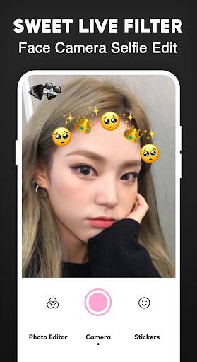 Sweet Live Filter - Face Camera Selfie Edit - عکس برنامه موبایلی اندروید