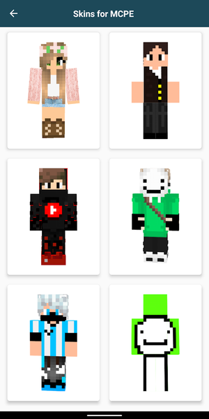 Youtuber Skins for Minecraft - Image screenshot of android app