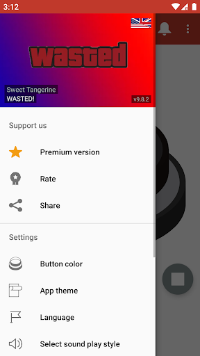 WASTED! Button - Image screenshot of android app