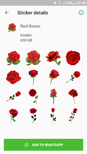 Roses Stickers - WAStickerApps - Image screenshot of android app