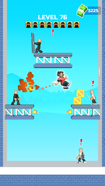 Mr Hero Battle: Web Shoot - Gameplay image of android game