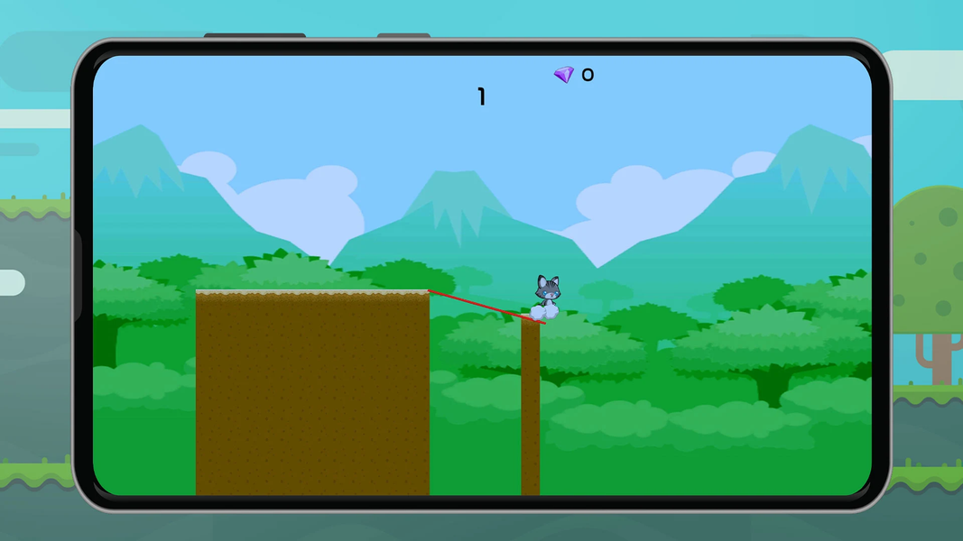 Kitty Swings - Gameplay image of android game