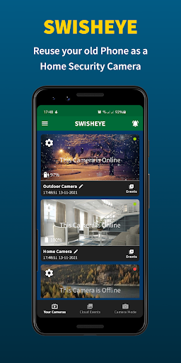 Swish Eye Home Security Camera - Image screenshot of android app