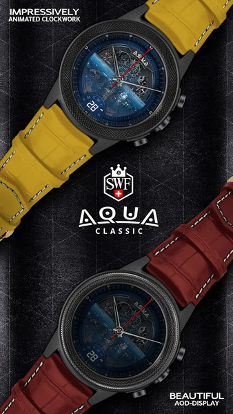 SWF Aqua Classic Watch Face - عکس برنامه موبایلی اندروید