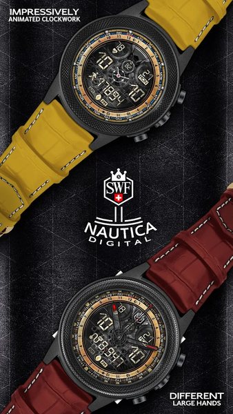 SWF Nautica Digital Watch Face - Image screenshot of android app