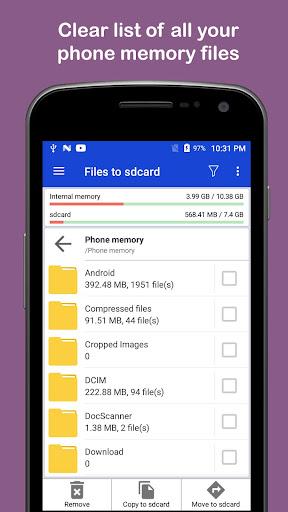 Copy / Move to sdcard - Image screenshot of android app