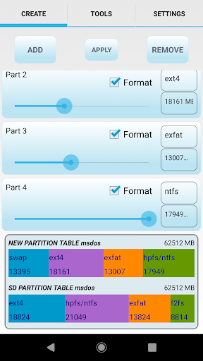 AParted ( Sd card Partition ) - Image screenshot of android app