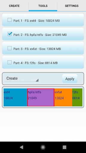 AParted ( Sd card Partition ) - Image screenshot of android app