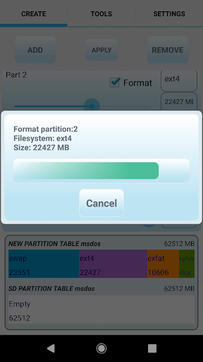 AParted ( Sd card Partition ) - Image screenshot of android app
