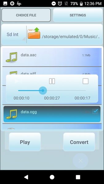 Audio Converter (MP3 AAC OPUS) - Image screenshot of android app