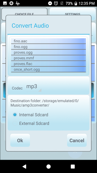 Audio Converter (MP3 AAC OPUS) - Image screenshot of android app