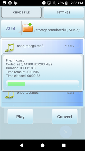 Audio Converter (MP3 AAC OPUS) - Image screenshot of android app