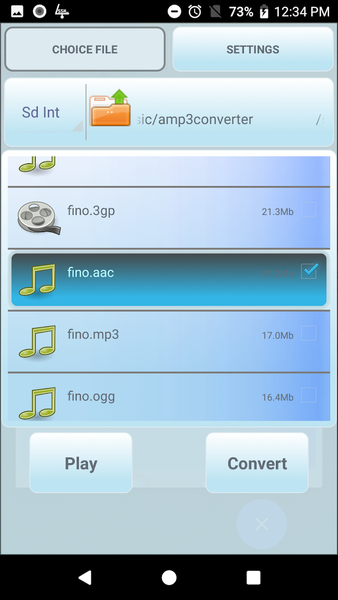 Audio Converter (MP3 AAC OPUS) - Image screenshot of android app