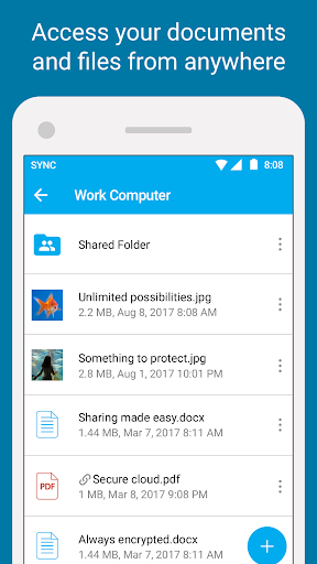 Sync - Secure cloud storage - Image screenshot of android app