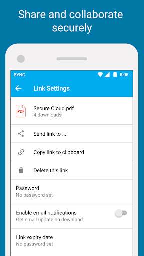 Sync - Secure cloud storage - عکس برنامه موبایلی اندروید