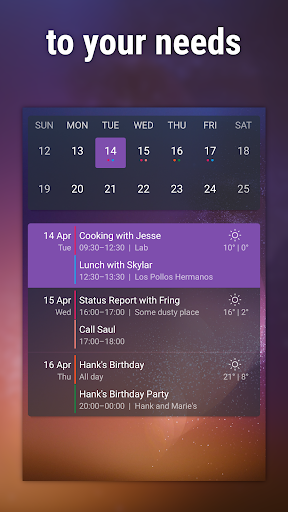 Event Flow Calendar Widget - عکس برنامه موبایلی اندروید