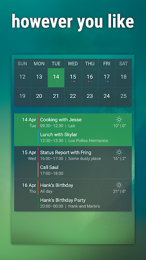 Event Flow Calendar Widget - عکس برنامه موبایلی اندروید