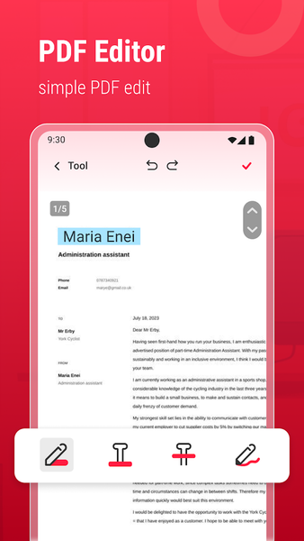 PDF Editor - PDF Reader - عکس برنامه موبایلی اندروید