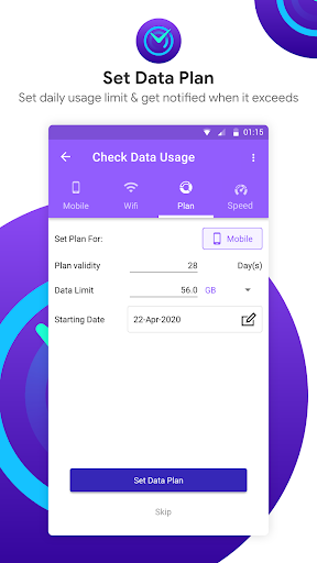 Check Internet Data Usage - عکس برنامه موبایلی اندروید
