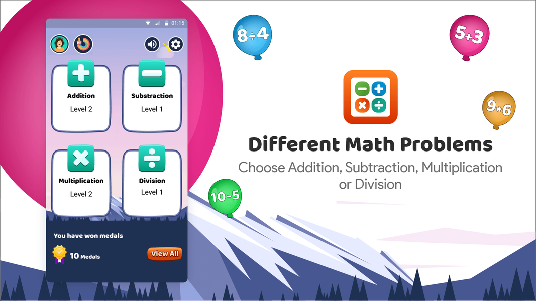 Learn Math App:Game of Numbers - عکس بازی موبایلی اندروید