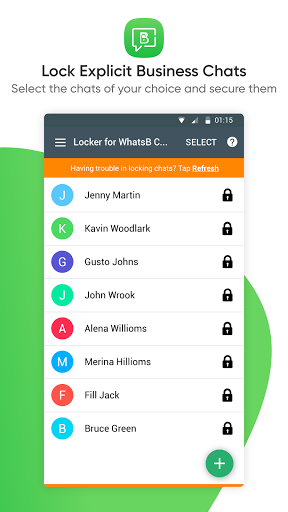 Locker for WhatsB Chat App - عکس برنامه موبایلی اندروید