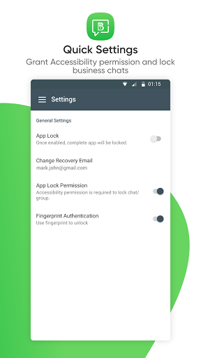Locker for WhatsB Chat App - عکس برنامه موبایلی اندروید