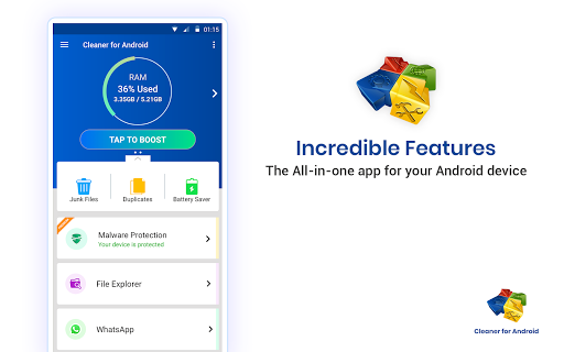 Cleaner For Android :Phone Booster & RAM Optimizer - عکس برنامه موبایلی اندروید