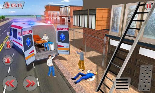 Ambulance Robot City Rescue - Gameplay image of android game
