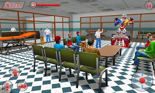 Ambulance Robot City Rescue Game - عکس بازی موبایلی اندروید