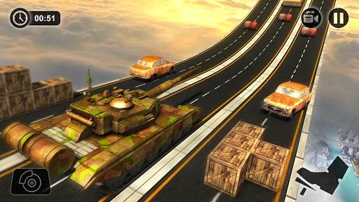 Impossible Army Tank Driving Simulator Tracks - Gameplay image of android game