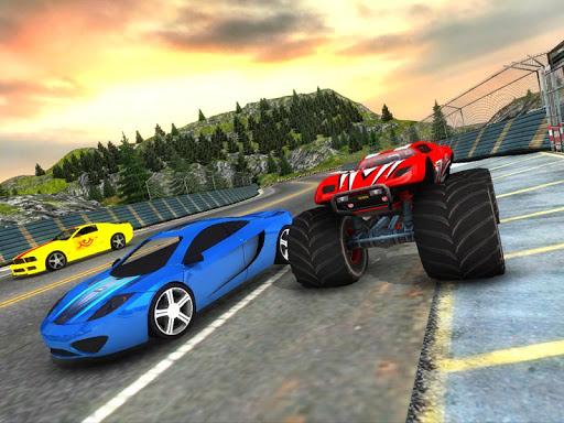 Crazy Car vs Monster Racing 3D - Gameplay image of android game