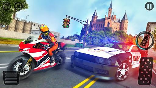 Motorbike Escape Police Chase: Moto VS Cops Car - Gameplay image of android game