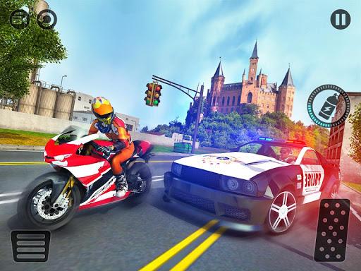 Motorbike Escape Police Chase: Moto VS Cops Car - Gameplay image of android game