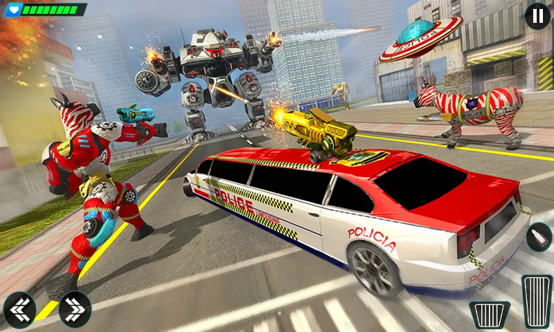 Police limo Zebra Robot ۳D - عکس برنامه موبایلی اندروید